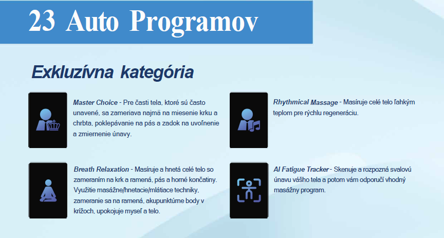 Masážne kreslo Ogawa Maestro AI 4D 23 auto programov